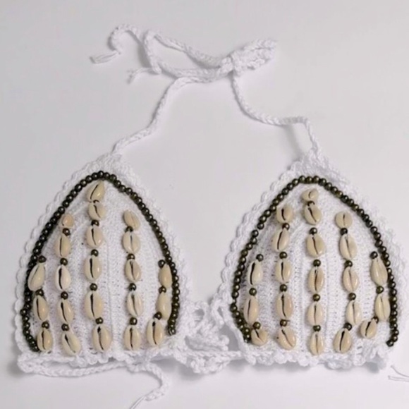 🆕 Seychelles Boho Crochet Shell Festival Bikini - Picture 6 of 7